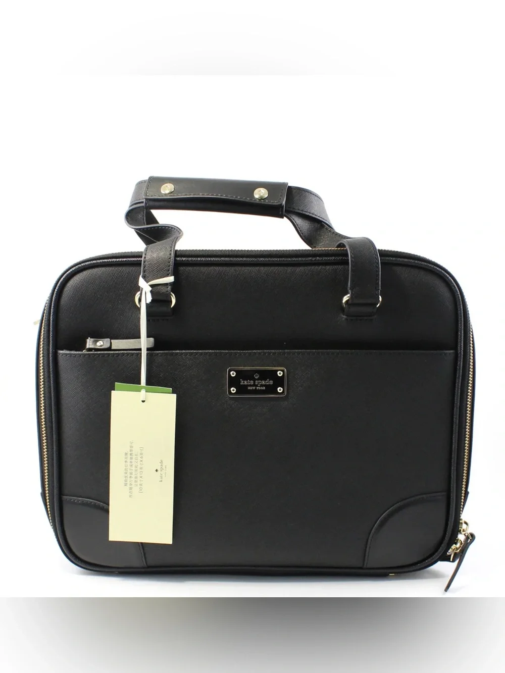 kate spade bon voyage black leather luggage set
